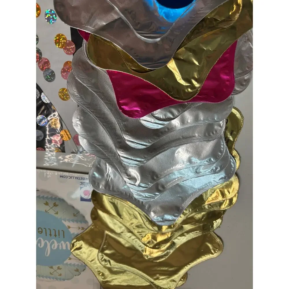 Mixed Lot of 37 Foil & Holographic Balloons Party Supplies Balloon Business